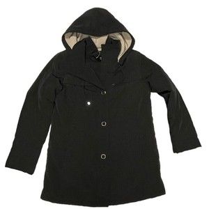 FS Limited jacket coat w/ hood Women's M Black & Tan lined long sleeve